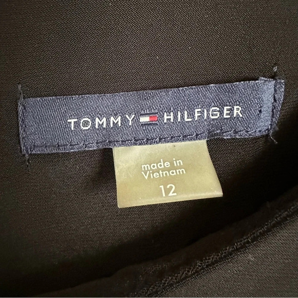 NWT Tommy Hilfiger Women’s size 12 Black Dress Lace Bell Sleeves Modest Career - Picture 6 of 8